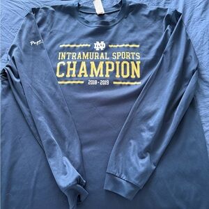 Blue Notre Dame Intramural Champion Athletic Shirt